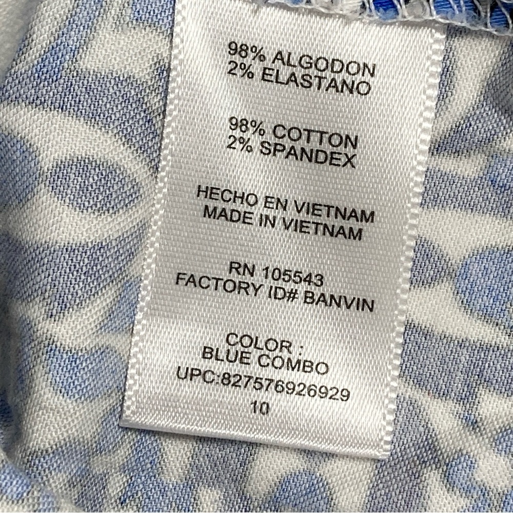 Milly for Design Nation Banvin Blue White Floral Sleeveless Fit Flare Dress 10 - Picture 9 of 16